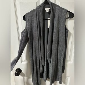 Cache Open Front Cardigan w/ Shoulder Cutouts